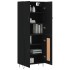 Aparador alto madera contrachapada negro 69,5x34x180