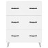 Aparador alto madera contrachapada blanco 69,5x34x180