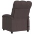 Sillón de masaje reclinable de tela marrón
