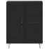 Aparador alto madera contrachapada negro 69,5x34x180