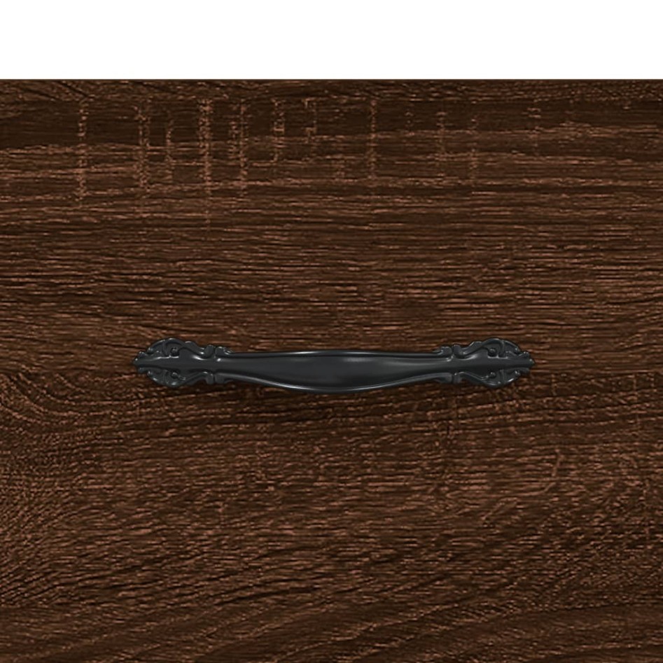 Aparador alto madera contrachapada marrón roble 69,5x34x180