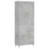 Aparador alto madera contrachapada gris hormigón 69,5x34x180