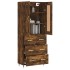 Aparador alto madera contrachapada roble ahumado 69,5x34x180
