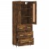 Aparador alto madera contrachapada roble ahumado 69,5x34x180