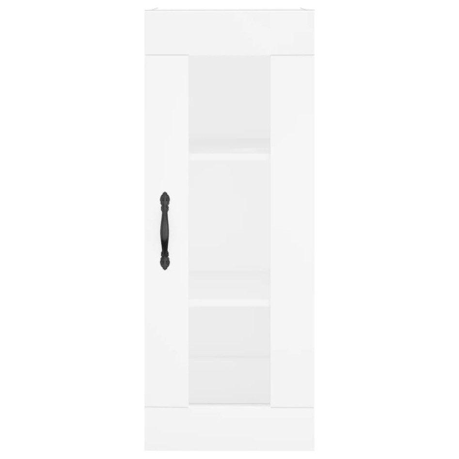 Aparador alto madera contrachapada blanco 34,5x34x180