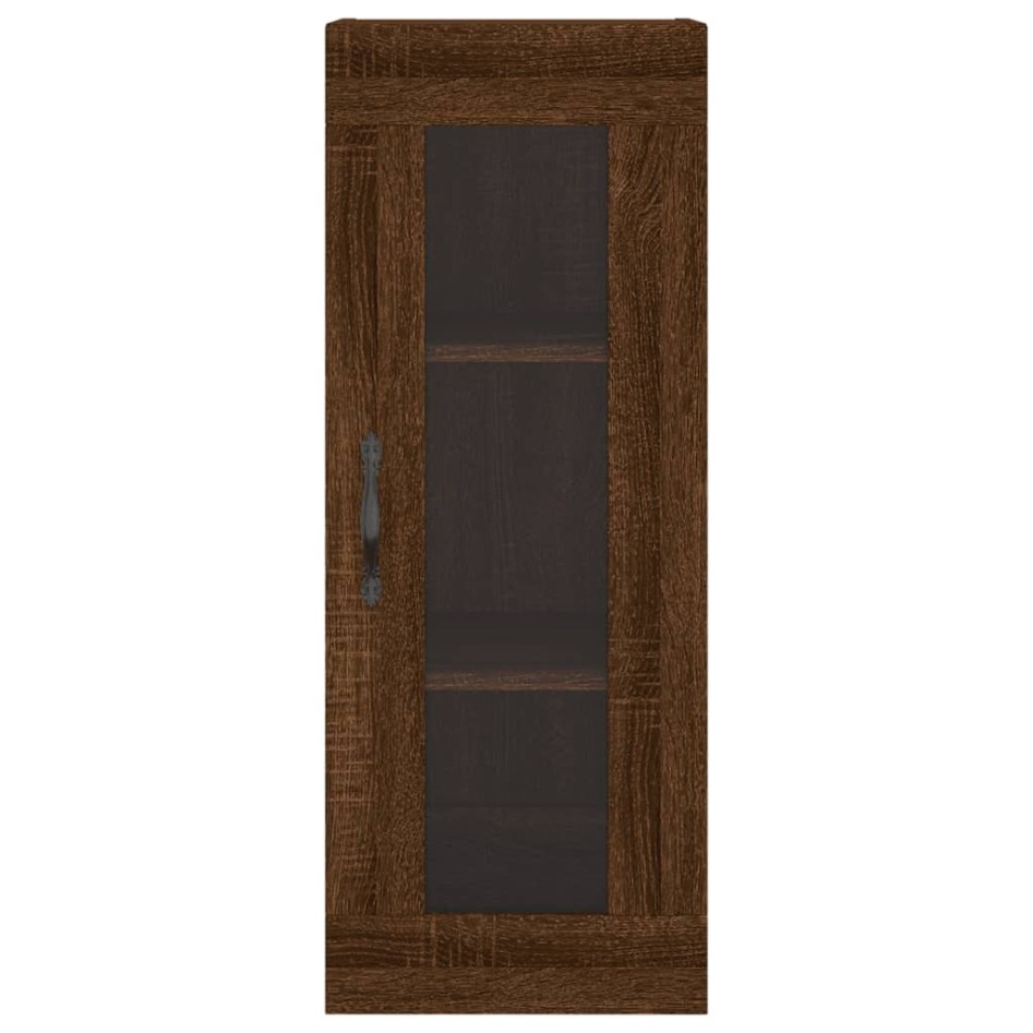 Aparador alto madera contrachapada roble marrón 34,5x34x180