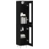 Aparador de madera contrachapada negro 34,5x34x180