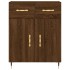 Aparador alto madera contrachapada marrón roble 69,5x34x180