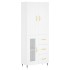 Aparador alto madera contrachapada blanco 69,5x34x180