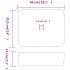 Lavabo sobre encimera rectangular cerámica blanco 46x35,5x13