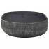 Lavabo sobre encimera ovalado cerámica gris y negro 59x40x14