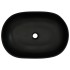 Lavabo sobre encimera ovalado cerámica gris y negro 59x40x14