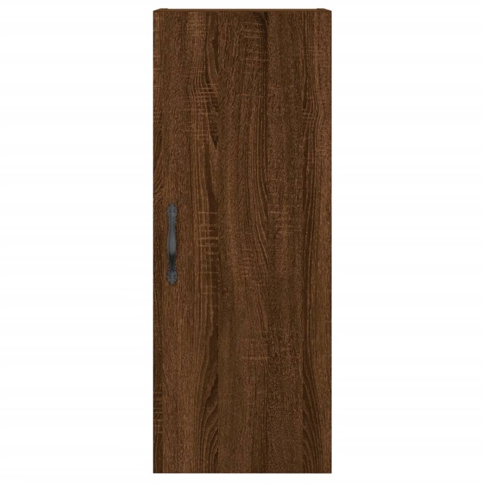 Aparador alto madera contrachapada roble marrón 34,5x34x180