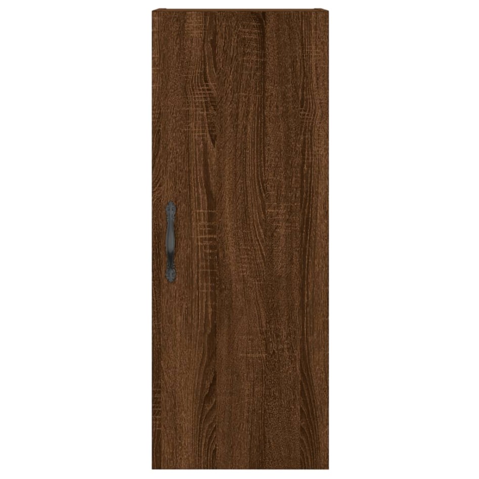 Aparador alto madera contrachapada roble marrón 34,5x34x180