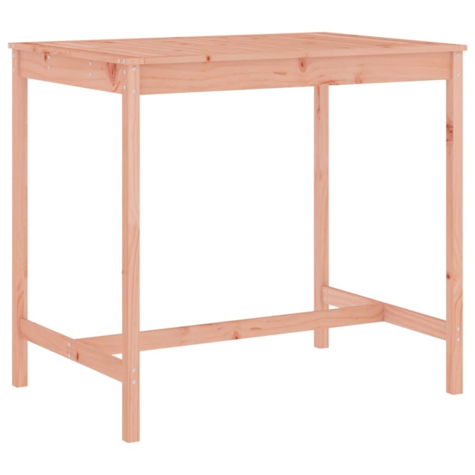 Mesa alta y taburetes de jardín 5 piezas madera maciza