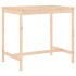 Set de mesa y taburetes altos jardín 5 pzas madera maciza