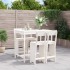 Set de mesa y taburetes altos jardín 5 pzas madera pino