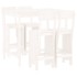 Set de mesa y taburetes altos jardín 5 pzas madera pino