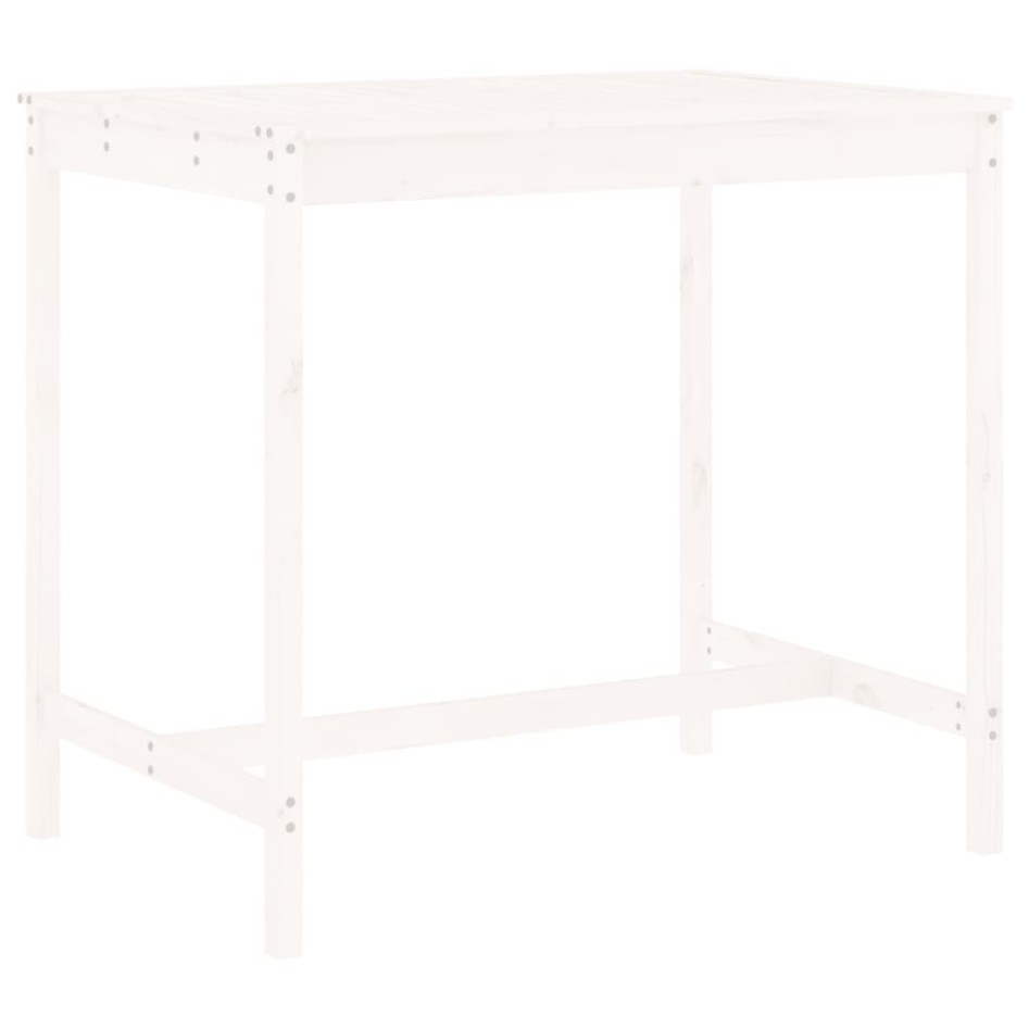 Set de mesa y taburetes altos jardín 5 pzas madera pino