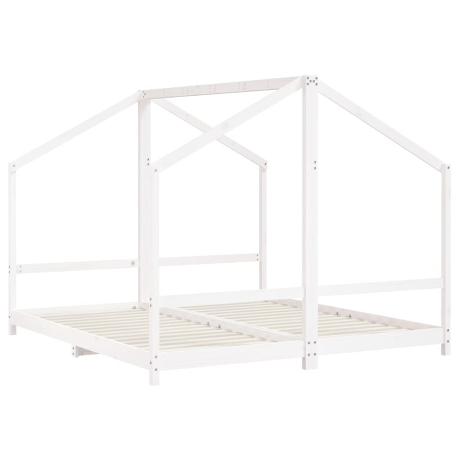 Estructura de cama para niños madera pino blanco 2x(90x200)