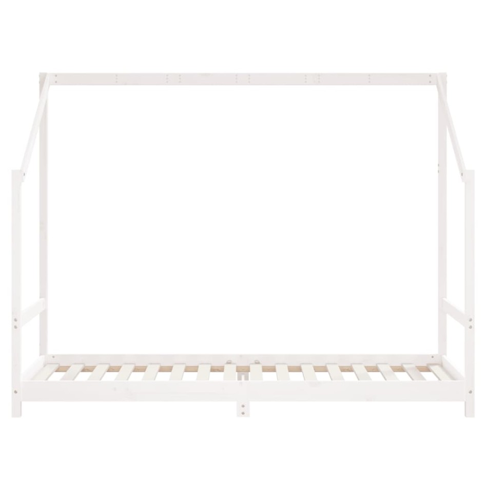 Estructura de cama para niños madera pino blanco 2x(90x200)