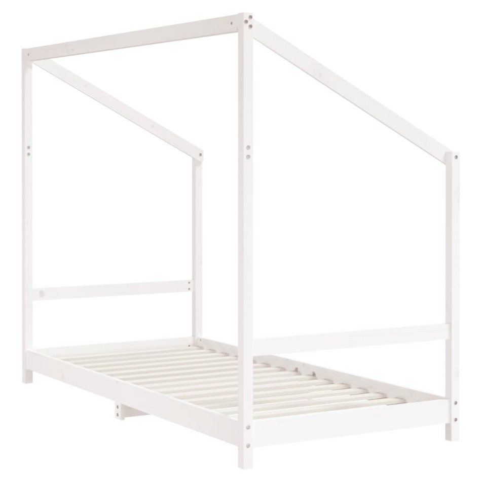 Estructura de cama para niños madera pino blanco 2x(90x200)