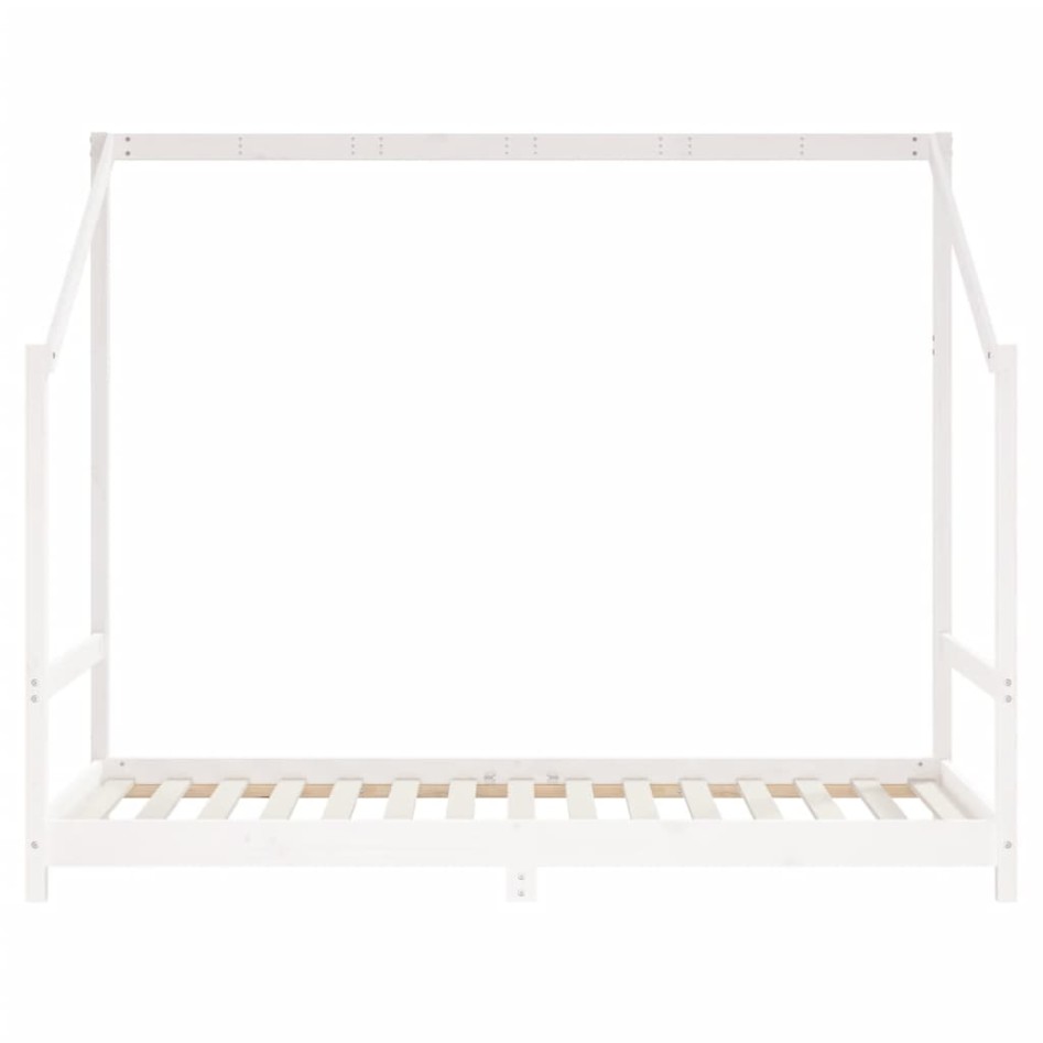 Estructura de cama para niños madera pino blanco 2x(90x190)