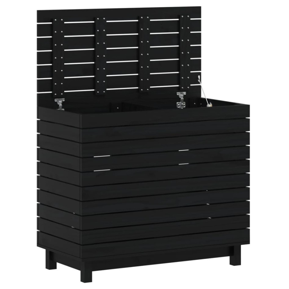 Cesto para la ropa sucia madera maciza de pino 88,5x44x76