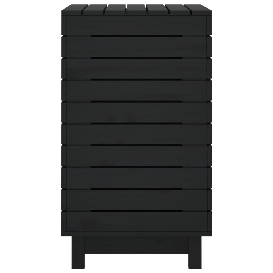 Cesto para la ropa sucia madera maciza de pino 88,5x44x76