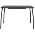 Juego de comedor de jardín 7 pzas malla metálica gris