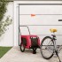 Remolque de bicicleta mascotas hierro tela Oxford rojo