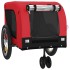 Remolque de bicicleta mascotas hierro tela Oxford rojo