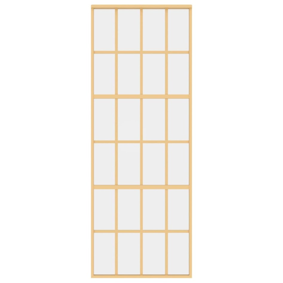 Puerta corredera dorada de vidrio ESG transparente y