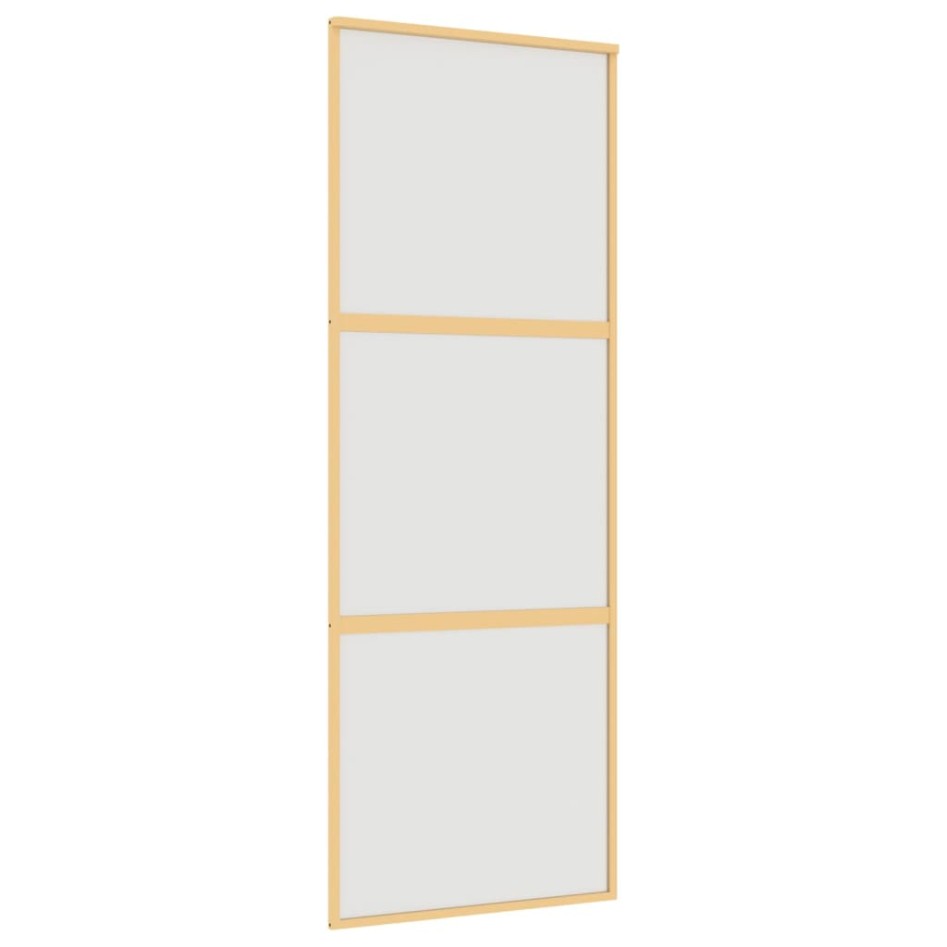 Puerta corredera dorada vidrio ESG esmerilado aluminio