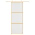 Puerta corredera dorada vidrio ESG esmerilado aluminio
