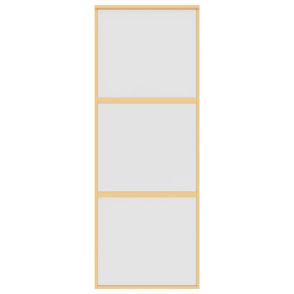 Puerta corredera dorada vidrio ESG esmerilado aluminio