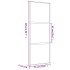Puerta corredera dorada vidrio ESG esmerilado aluminio