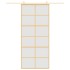 Puerta corredera dorada vidrio ESG esmerilado aluminio