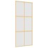Puerta corredera dorada vidrio ESG esmerilado aluminio