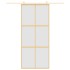 Puerta corredera dorada vidrio ESG esmerilado aluminio