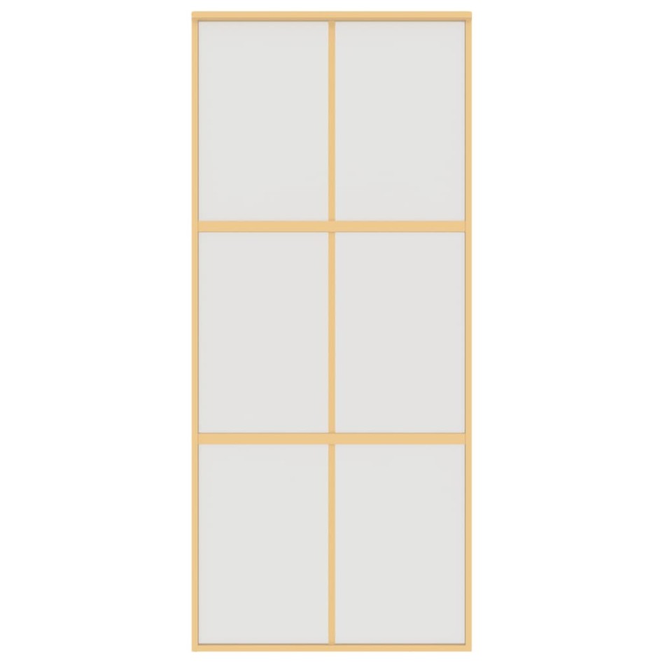 Puerta corredera dorada vidrio ESG esmerilado aluminio