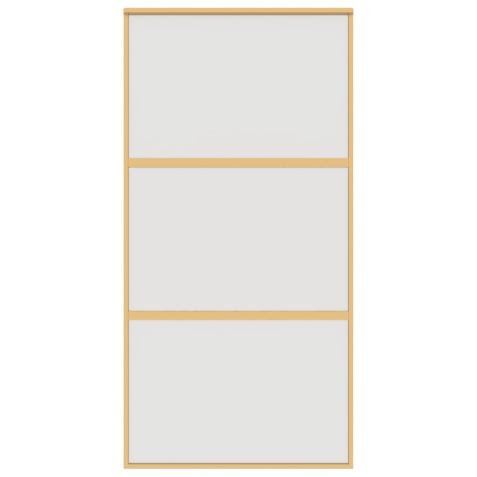 Puerta corredera dorada de vidrio ESG esmerilado y