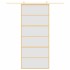 Puerta corredera dorada vidrio ESG esmerilado aluminio