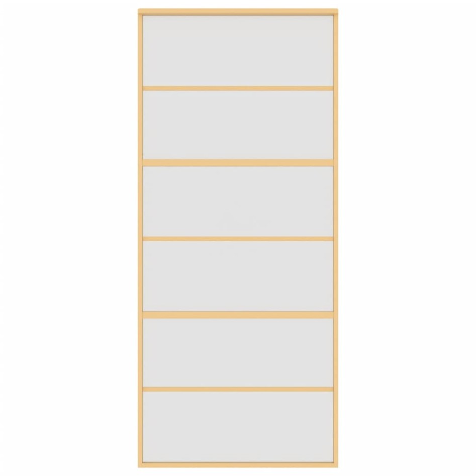 Puerta corredera dorada vidrio ESG esmerilado aluminio