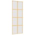 Puerta corredera dorada vidrio ESG esmerilado aluminio