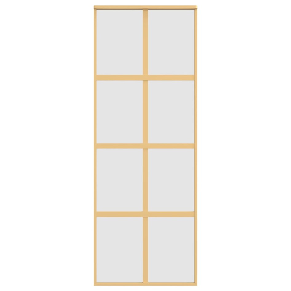 Puerta corredera dorada vidrio ESG esmerilado aluminio