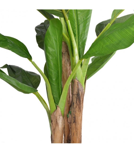 Árbol bananero artificial con macetero 175 cm verde
