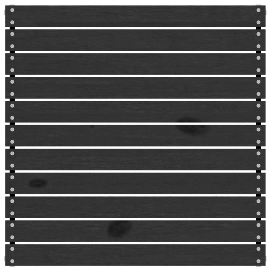 Juego muebles de jardín 3 pzas cojines negro madera pino