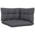 Juego muebles de jardín 3 pzas cojines negro madera pino