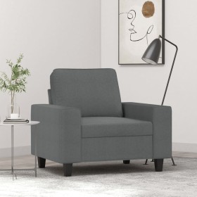 Sillón de tela gris oscuro 60